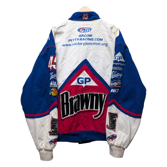 90s / Y2K Kyle Petty Georiga Pacific NASCAR JH Jacket - Picture 2 of 6
